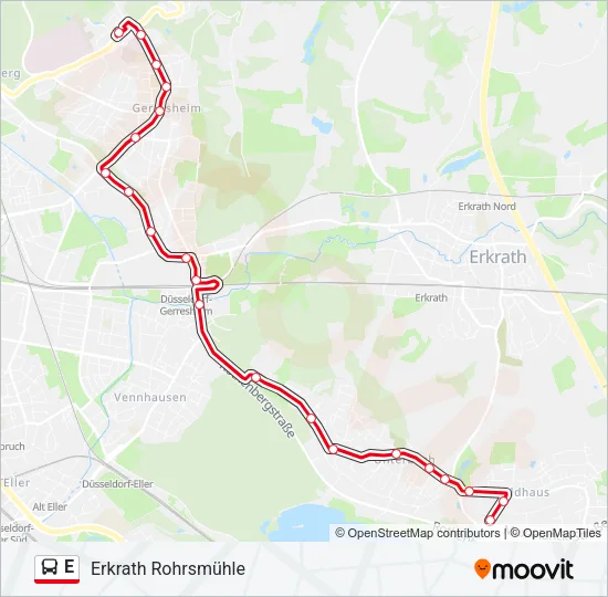E Bus Line Map