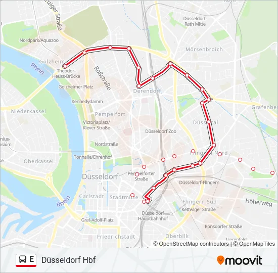 E Bus Line Map