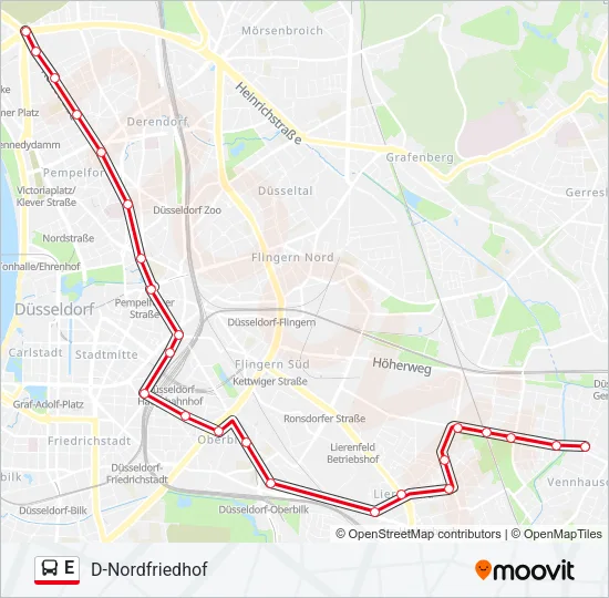 E Bus Line Map