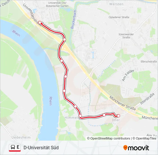 E Bus Line Map