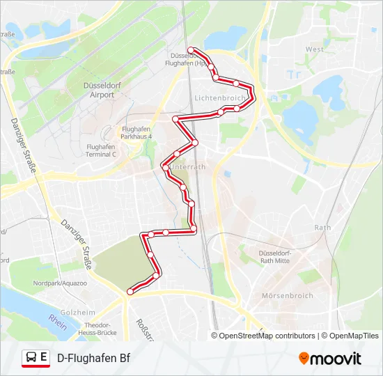 E Bus Line Map