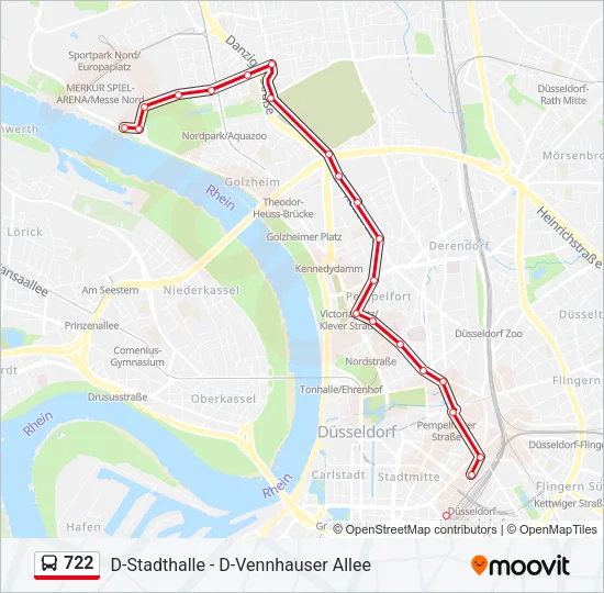 722 Bus Line Map