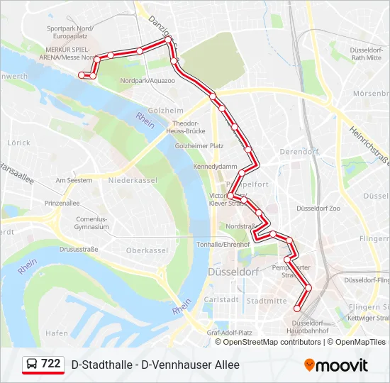 722 Bus Line Map
