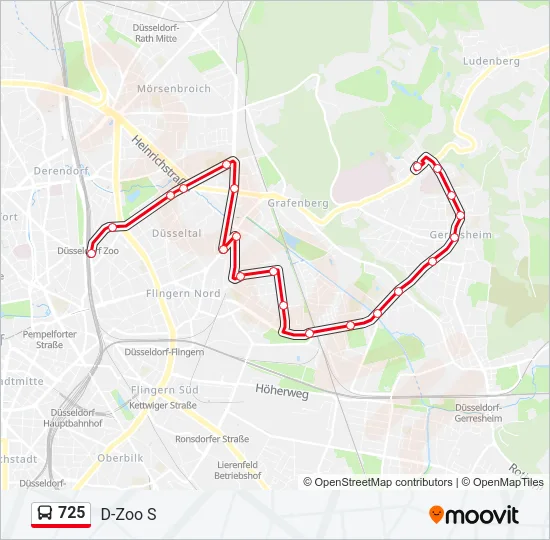 725 Bus Line Map
