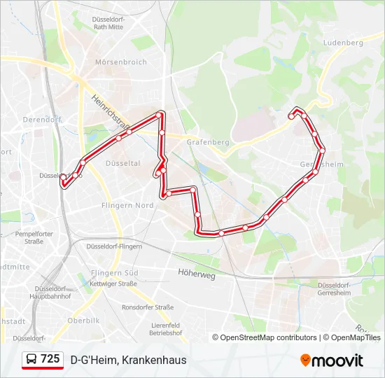725 Bus Line Map