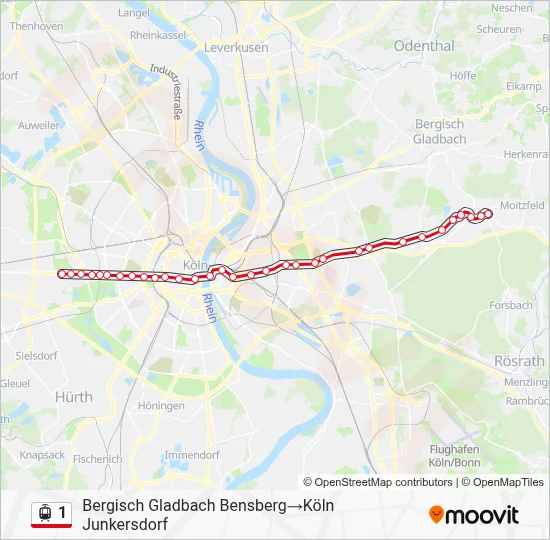 1 Light Rail Line Map