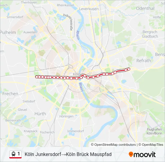 1 Light Rail Line Map