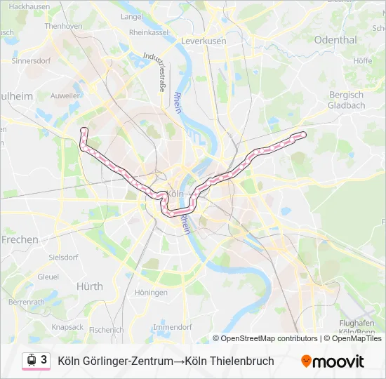 3 Light Rail Line Map