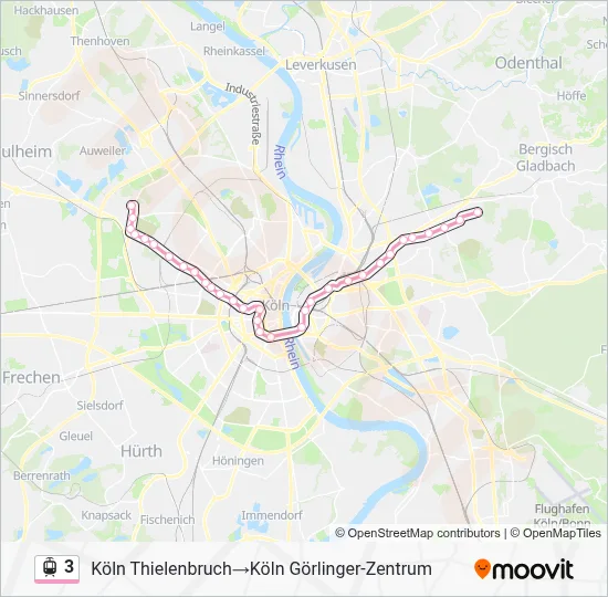 3 Light Rail Line Map