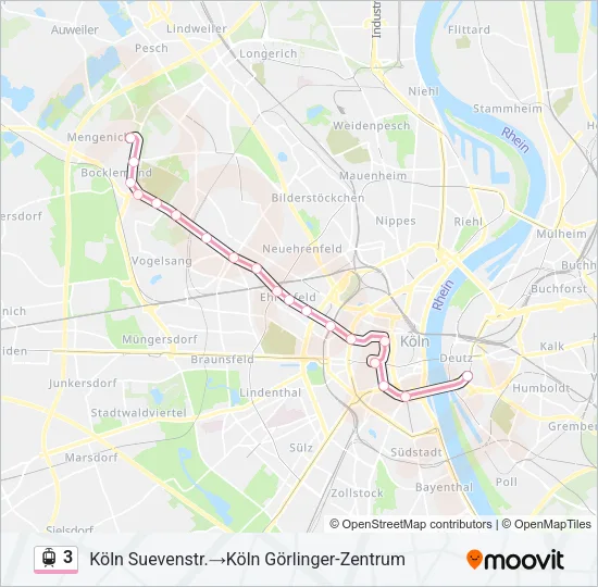 3 Light Rail Line Map