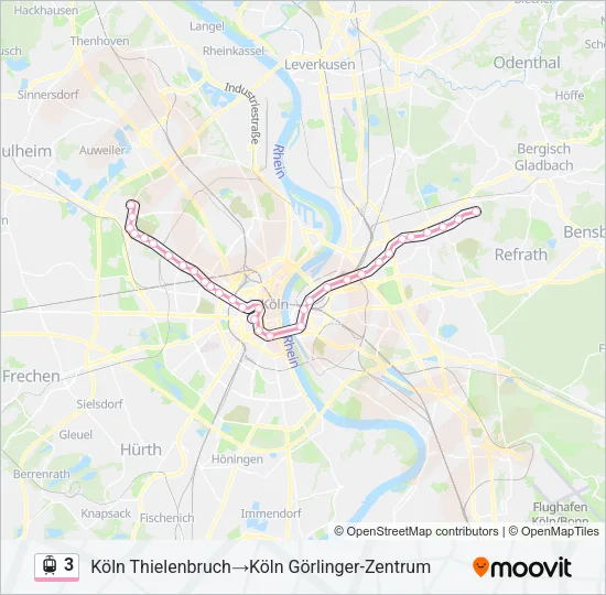 3 Light Rail Line Map