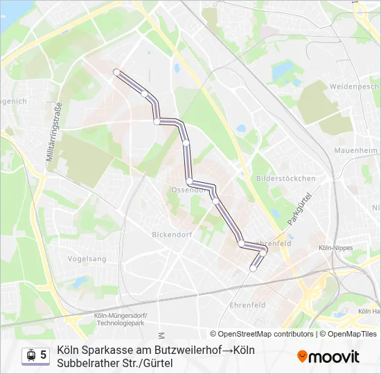 5 Light Rail Line Map