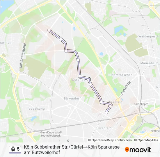 5 Light Rail Line Map