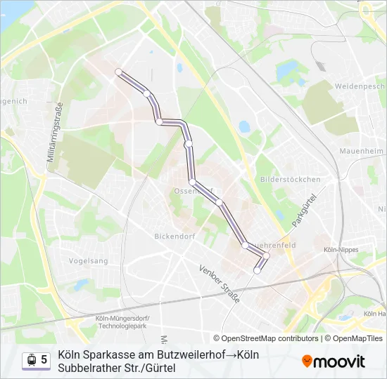 5 Light Rail Line Map
