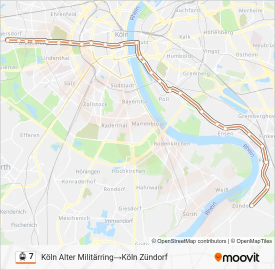 7 Light Rail Line Map