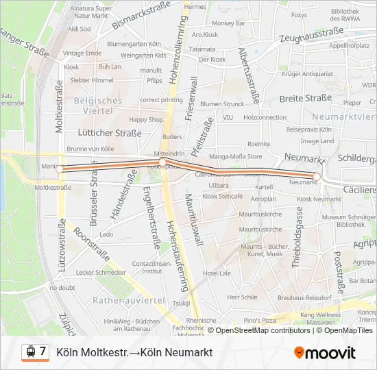 7 Light Rail Line Map