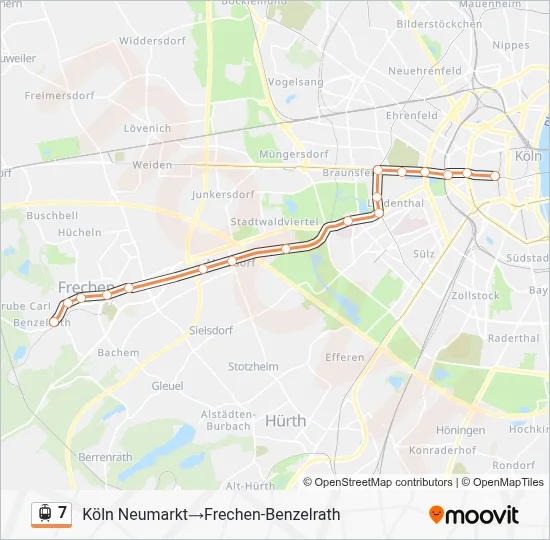 7 Light Rail Line Map