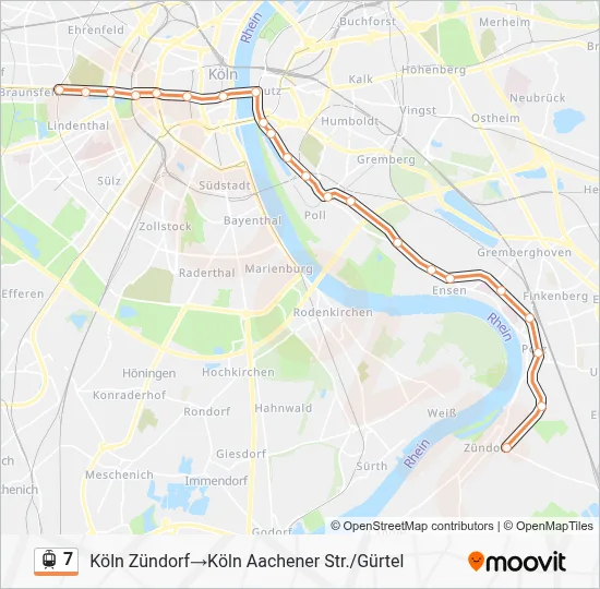 7 Light Rail Line Map