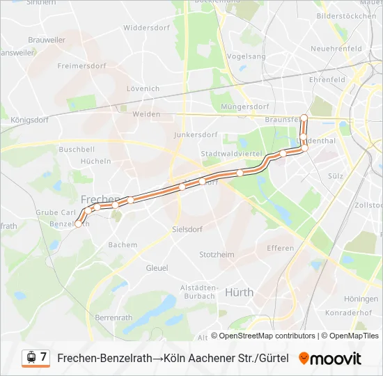 7 Light Rail Line Map