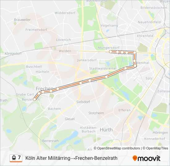 7 Light Rail Line Map