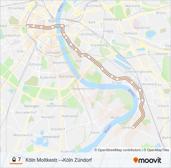 7 light rail Line Map