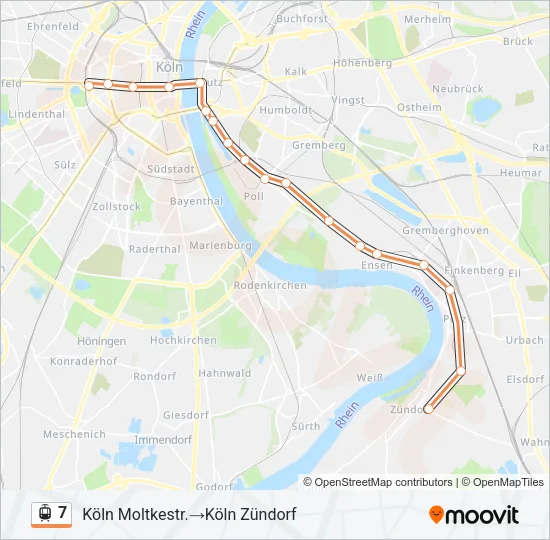 7 Light Rail Line Map