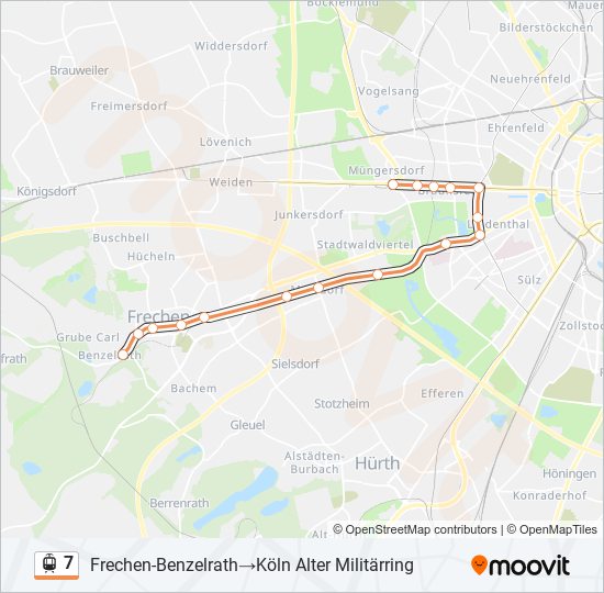 7 light rail Line Map