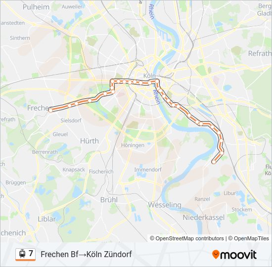 7 light rail Line Map