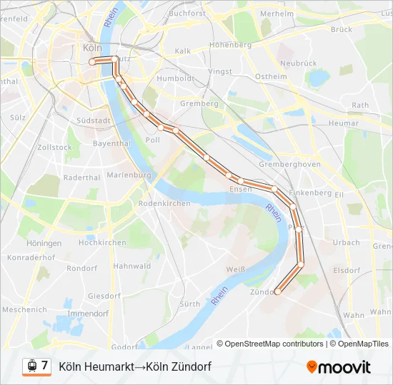 7 Light Rail Line Map