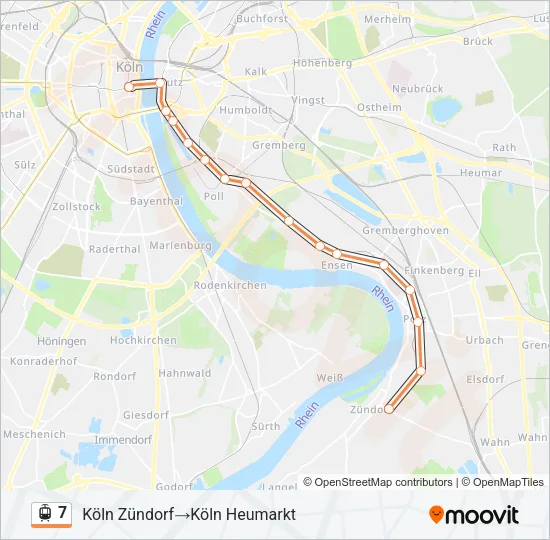 7 Light Rail Line Map