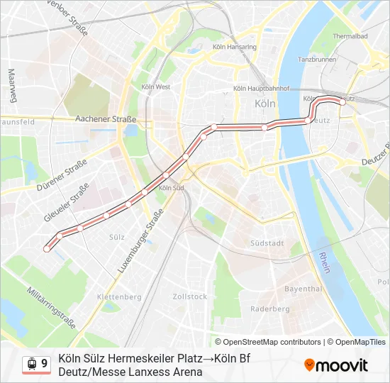 9 Light Rail Line Map