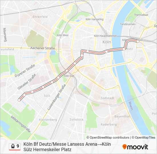 9 Light Rail Line Map