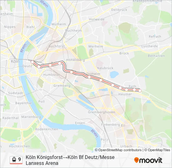 9 Light Rail Line Map