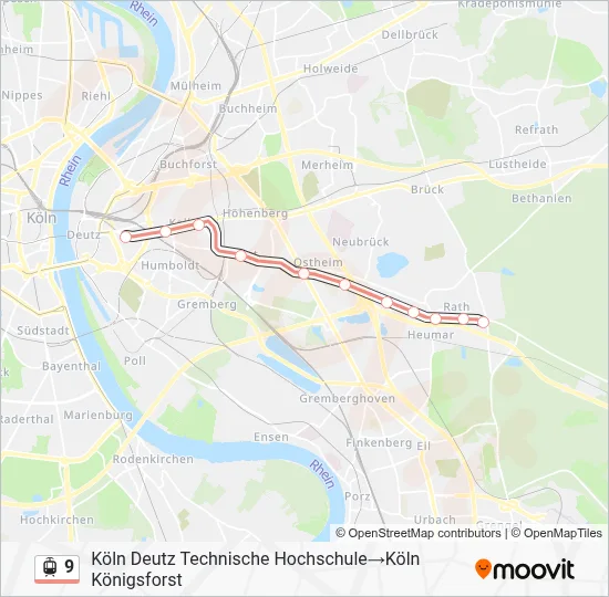 9 Light Rail Line Map