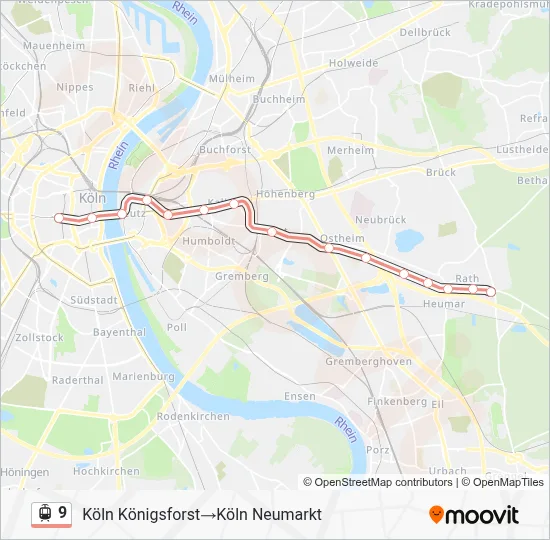 9 Light Rail Line Map