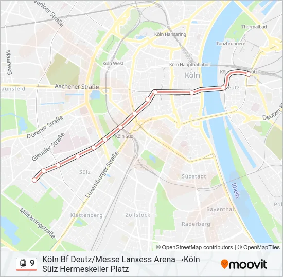 9 Light Rail Line Map