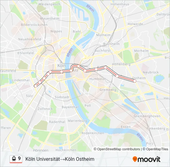 9 Light Rail Line Map