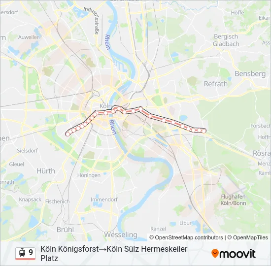 9 Light Rail Line Map