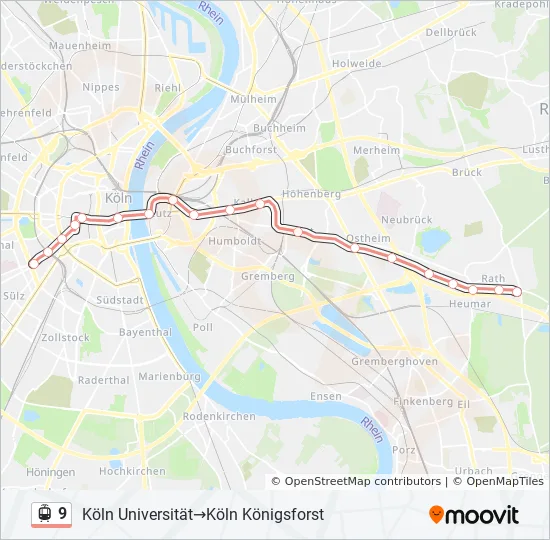 9 Light Rail Line Map