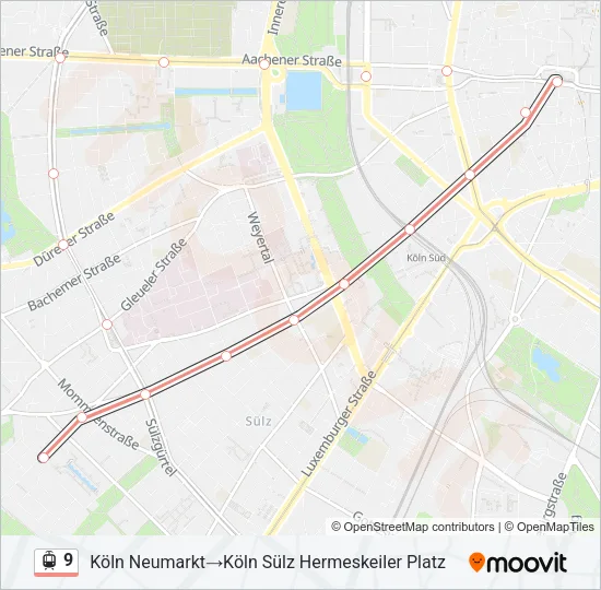9 Light Rail Line Map