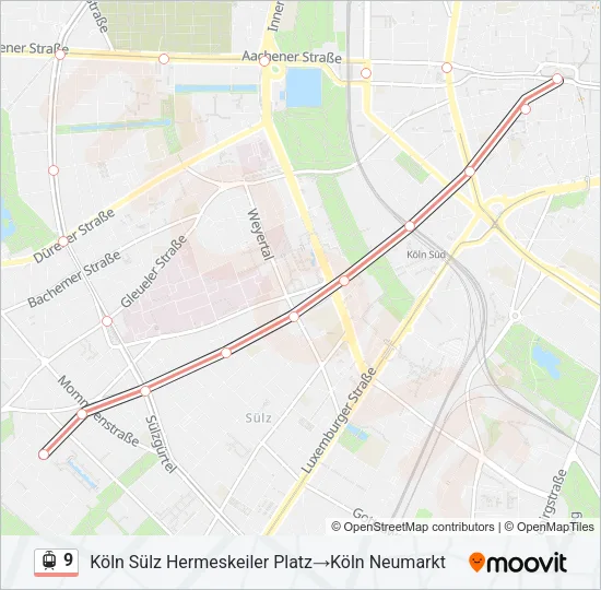 9 Light Rail Line Map