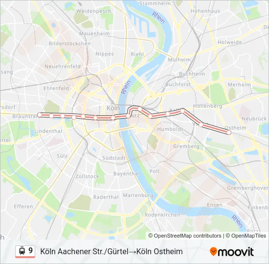 9 Light Rail Line Map