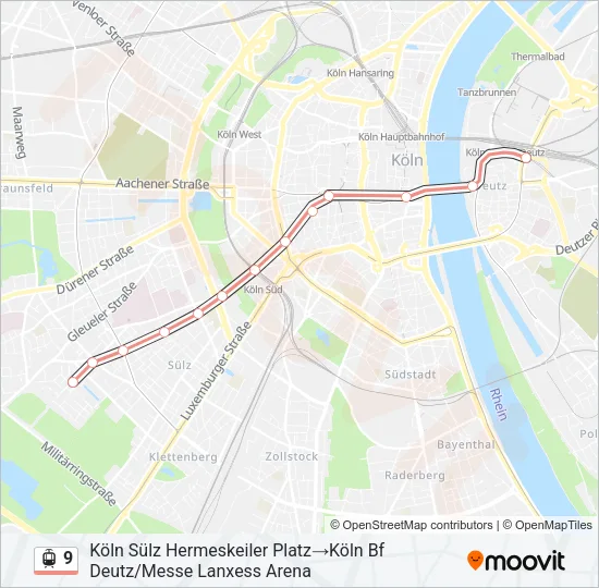 9 Light Rail Line Map