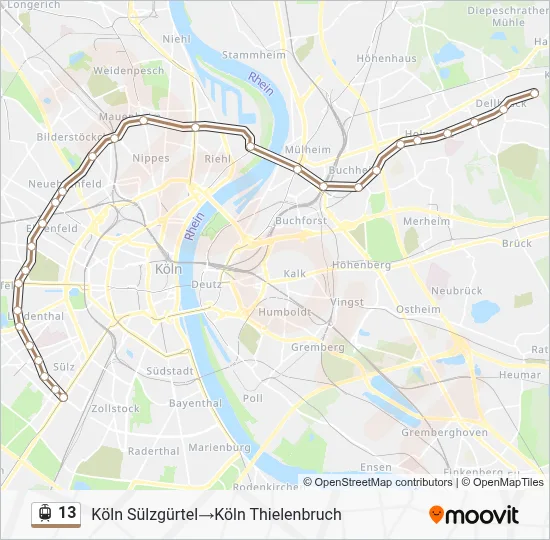 13 Light Rail Line Map