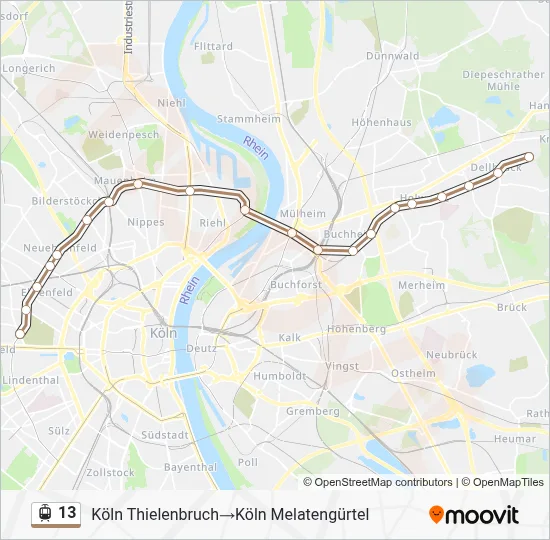13 Light Rail Line Map