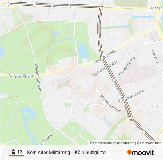 13 Light Rail Line Map