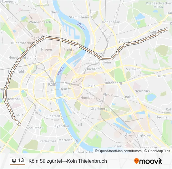 13 Light Rail Line Map