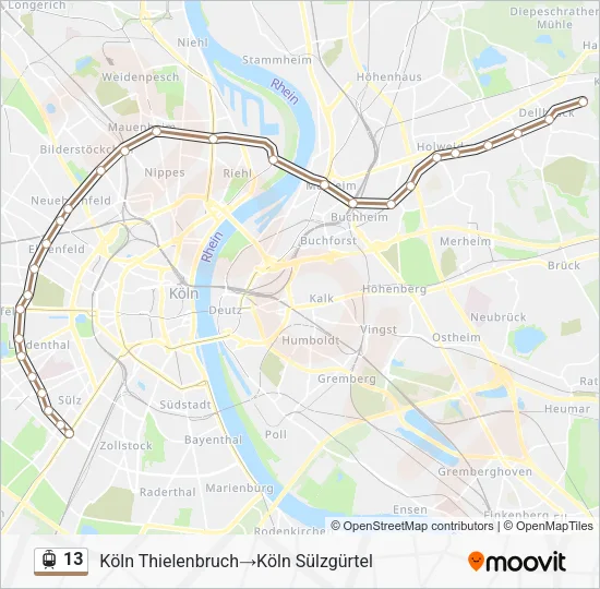 13 Light Rail Line Map
