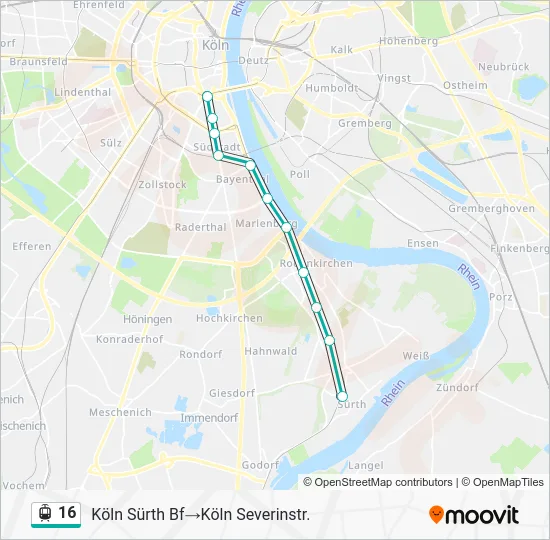 16 Light Rail Line Map
