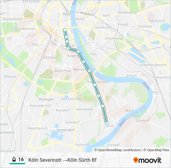 16 Light Rail Line Map